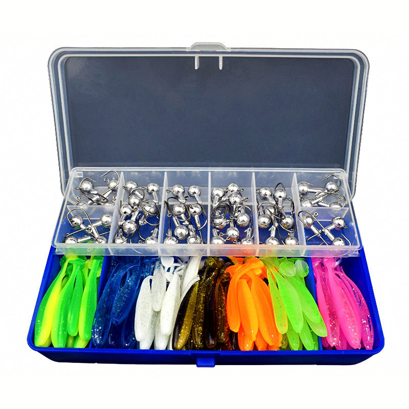 Jig Head Hook & T-Tail Soft Bait Kit, 2–14 g (0.07–0.49 oz)