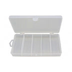 5-Compartment Clear Plastic Lure & Tackle Box, Multiple Sizes