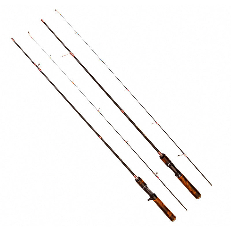 Ultralight Lure Rod, Soft Action, 2-Piece Wood Handle, 1.5–1.98 m