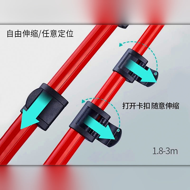 Folding Landing Net with Telescopic Aluminum Pole, 90-300 cm