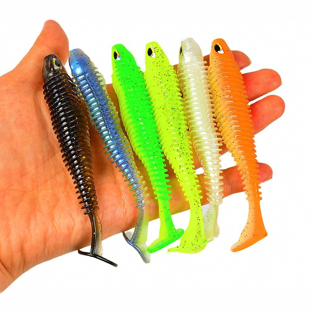 T-Tail Soft Swimbait, Silicone, 8 cm & 10 cm (3.1 & 3.9 in)
