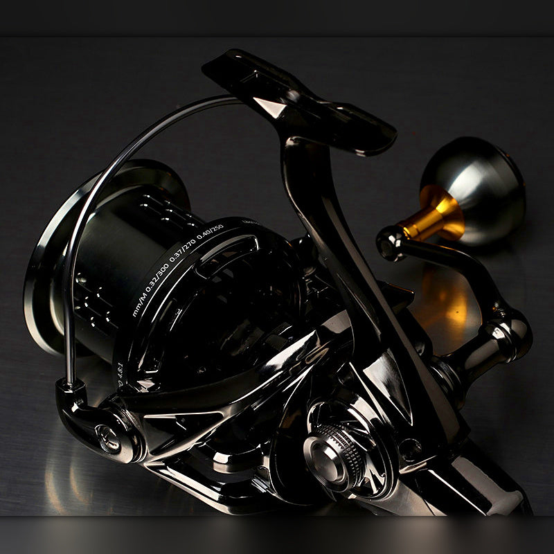 Saltwater Spinning Reel 8000–12000, Metal Spool, 4.8:1