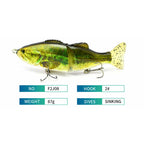 Multi-Jointed Swimbait Lure, S-Shape Swim Action