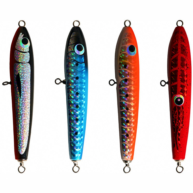 Wooden Popper Pencil Lure, 16 cm (6.3 in) 45 g (1.6 oz)