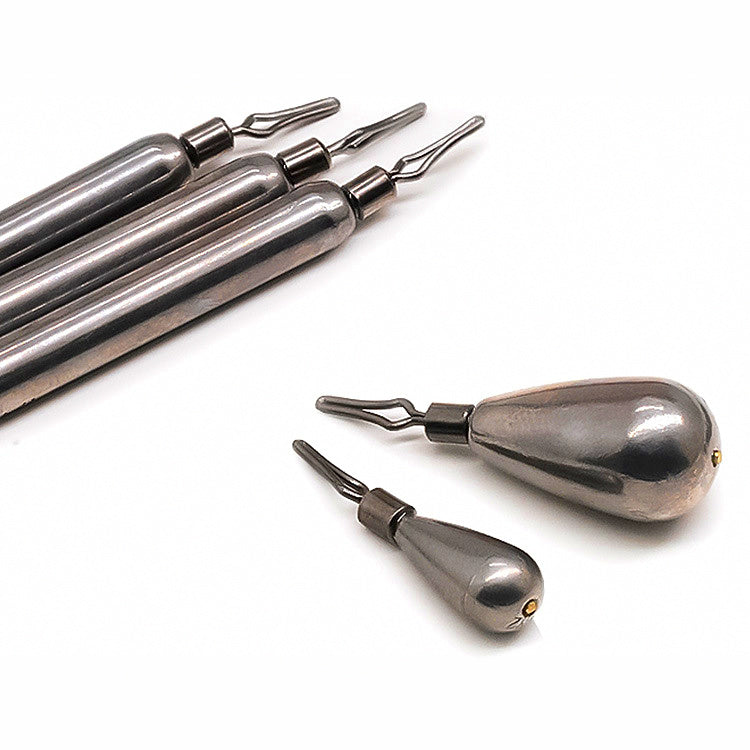 Tungsten Drop Shot Weights, Teardrop & Stick, 5-Pack