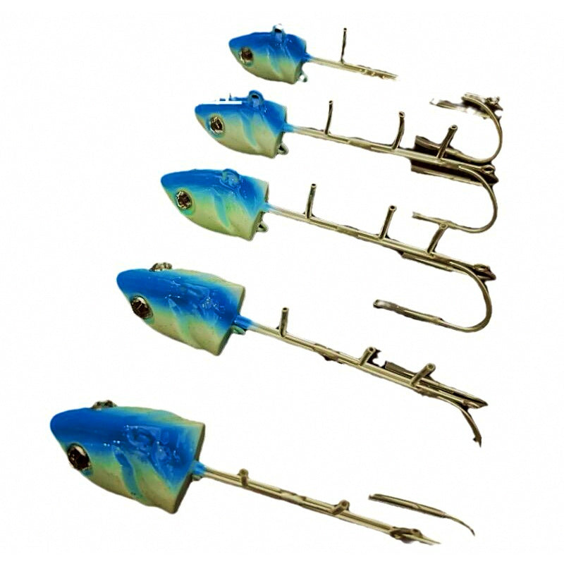 Glow Hairtail Jig Head Double Hook, 100–300 g (3.5–10.6 oz)