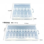 Clear Plastic Tackle Box for Squid Jigs & Lures, 5 or 10 Slot