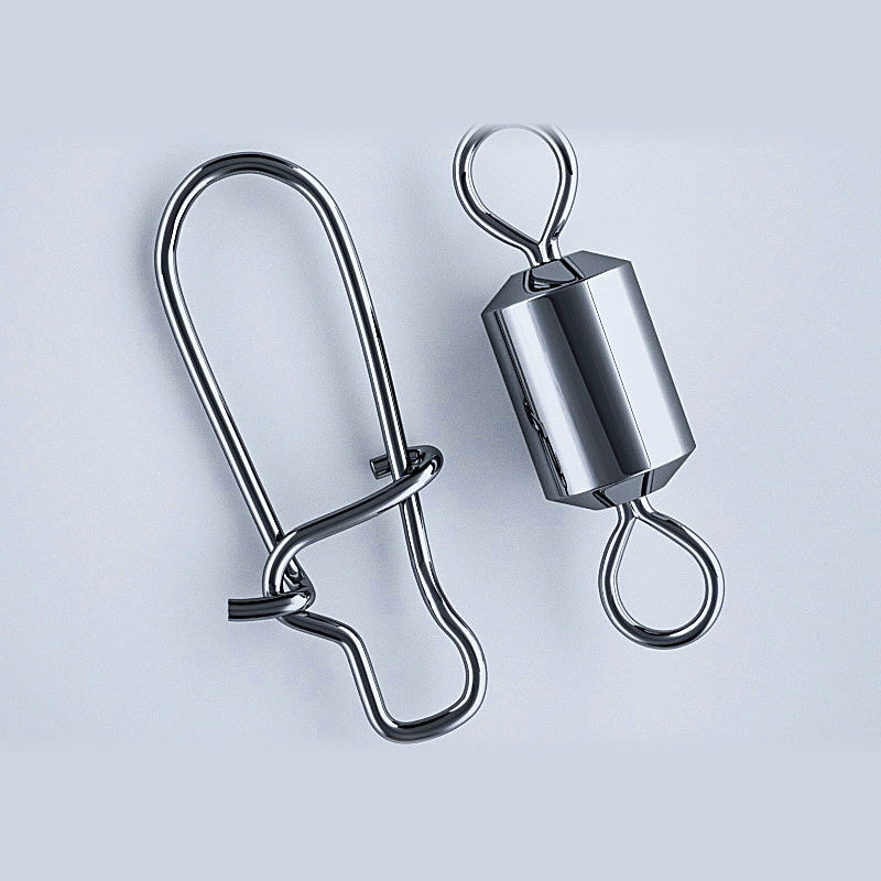 Stainless Steel Safety Pin Snap, Figure-8 Ring, Sizes 14–3/0