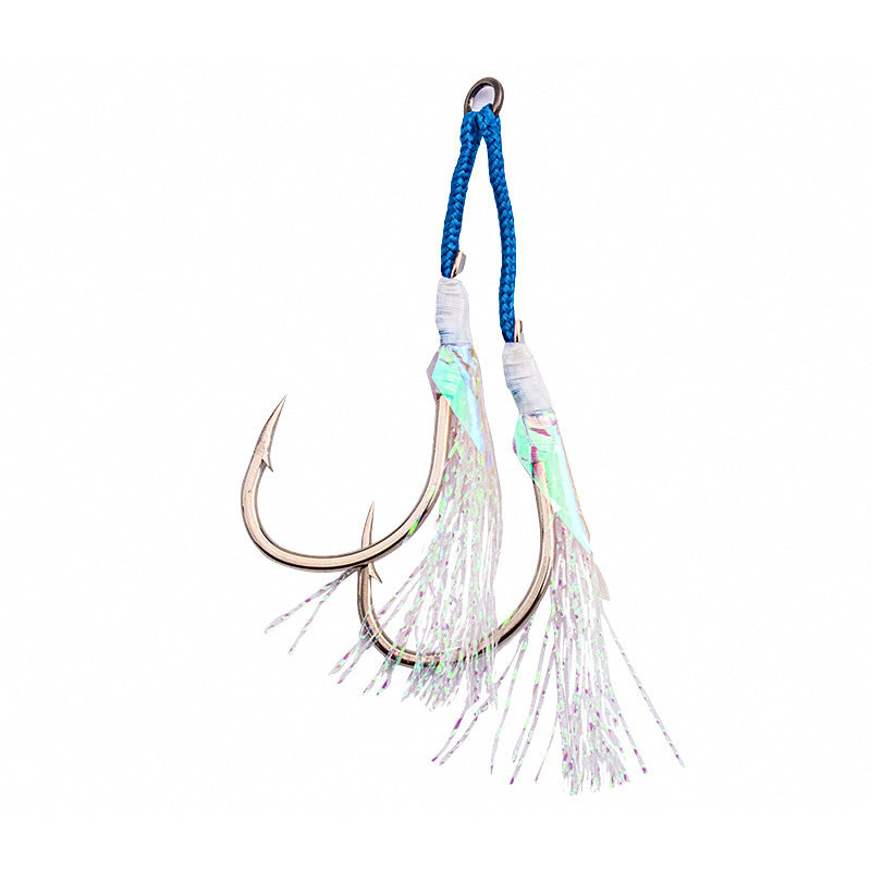 Fish Skin Double Assist Hooks, 2 Pack, Sizes 1/0-3/0