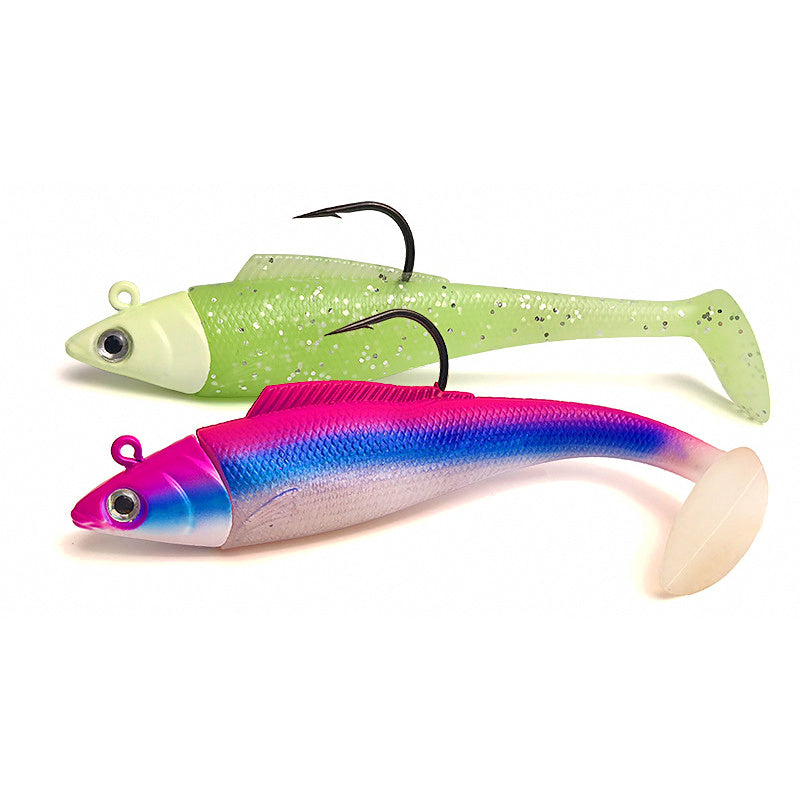 Jig Head Paddle Tail Soft Swimbait Set, 36–82 g (1.3–2.9 oz)