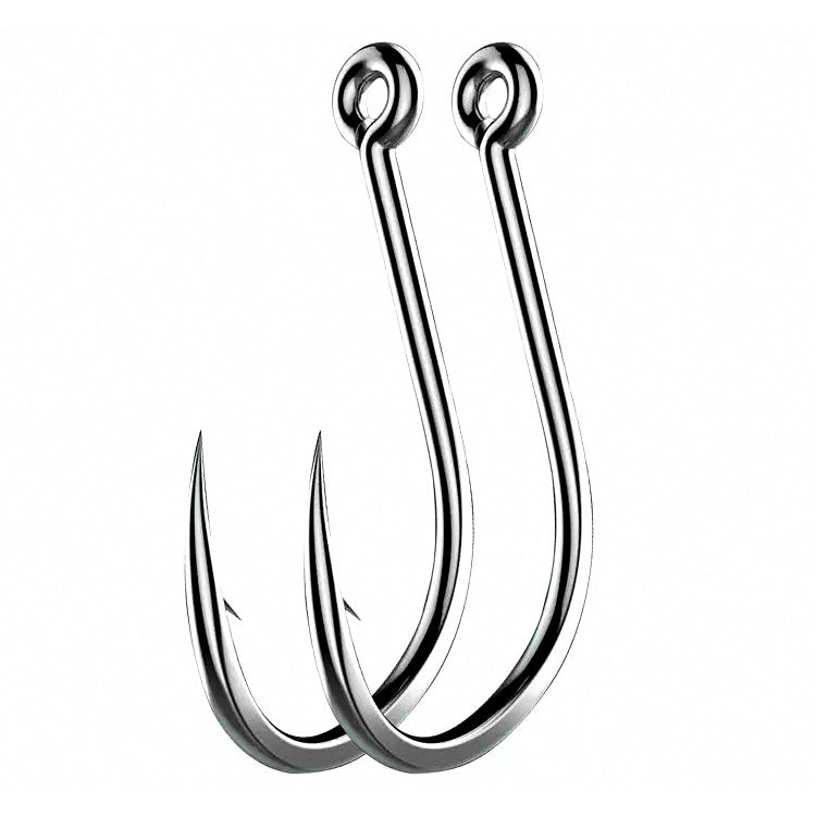 Barbed Iseni Hooks with Eye, Black, Sizes 2–14
