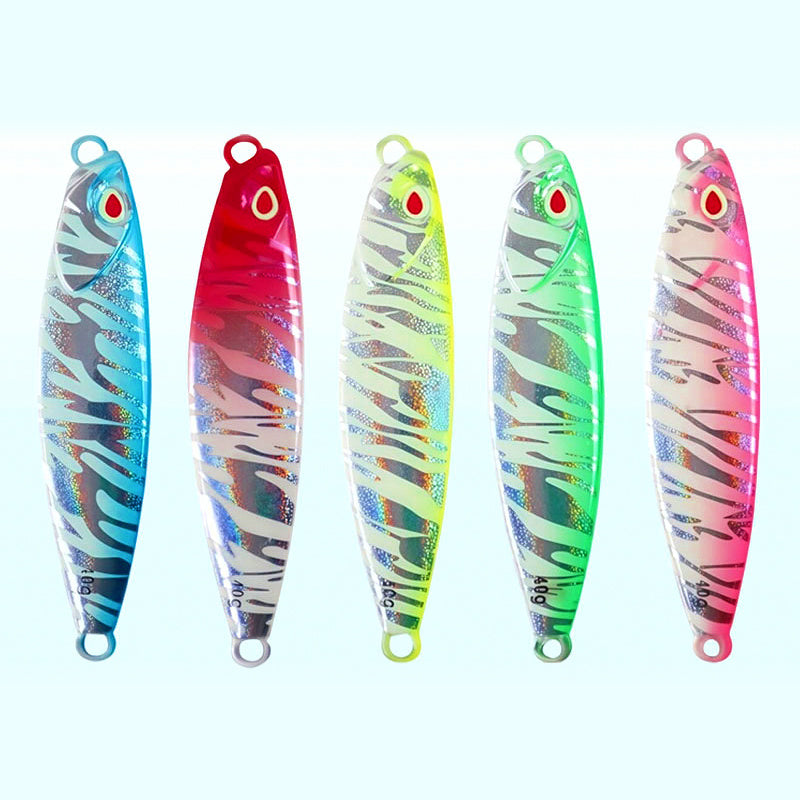 Tiger Pattern Glow Metal Jig, 30–80 g (1.1–2.8 oz)