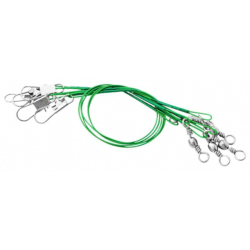 Steel Wire Leaders with Pin Snap, 15–25 cm (5.9–9.8 in)
