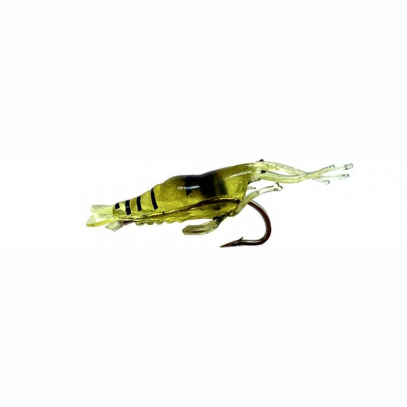 Soft Shrimp Lure with Hook, 4 cm (1.6 in), Glow & Color Packs