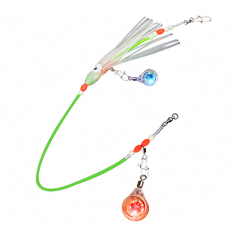 Cutlassfish Wire Leader Rig with Glow Tubes, 44 cm (17 in)