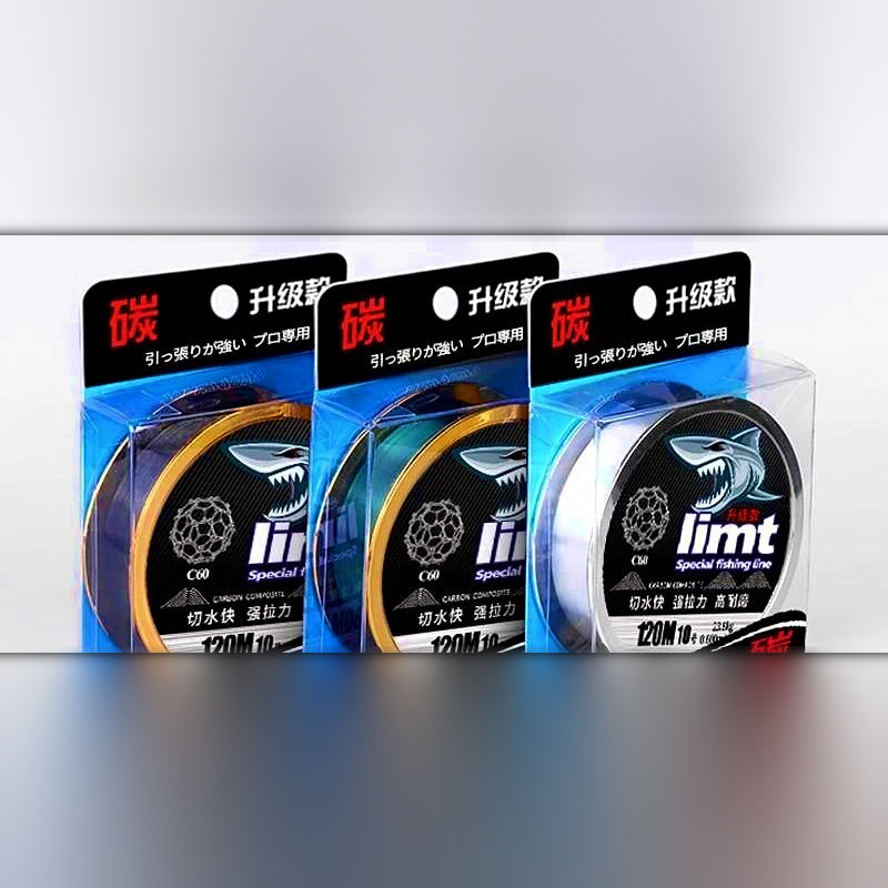 Carbon Fishing Line for Leader or Main Line, 120 m (131 yd)