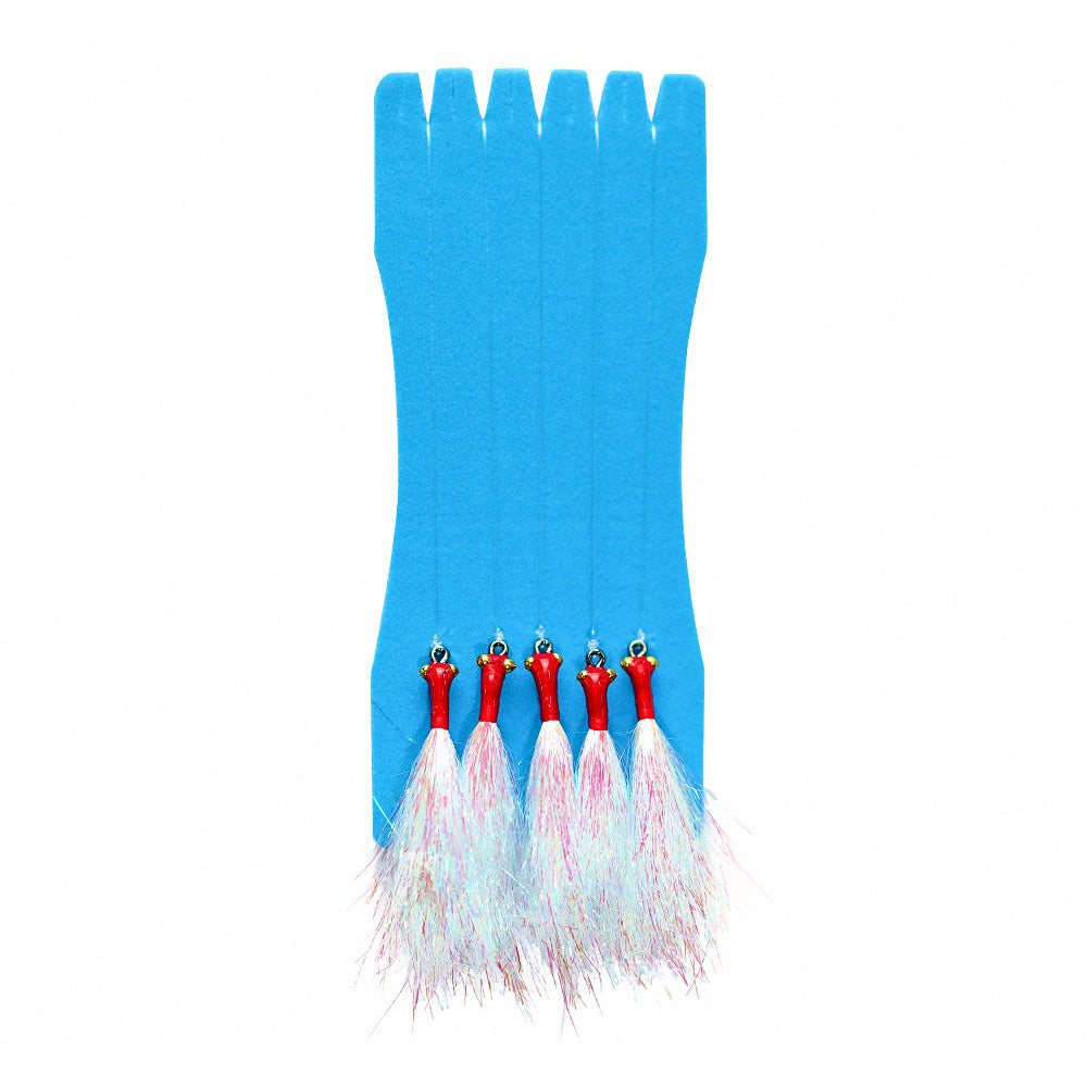 Ice Silk Shrimp Hook Rig, 3 or 5 Hooks, Optional Weights