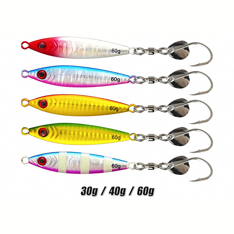 Glow Metal Jig with Spinner Blade, 30–60 g (1.1–2.1 oz)