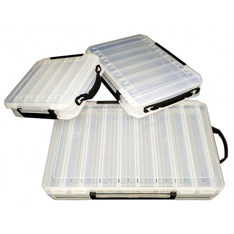 Double-Sided Lure Box for Wooden Shrimp Baits, 10-18 Compartments