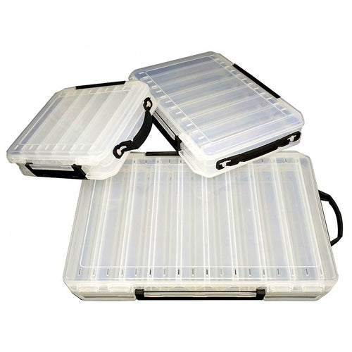 Double-Sided Lure Box for Wooden Shrimp Baits, 10-18 Compartments