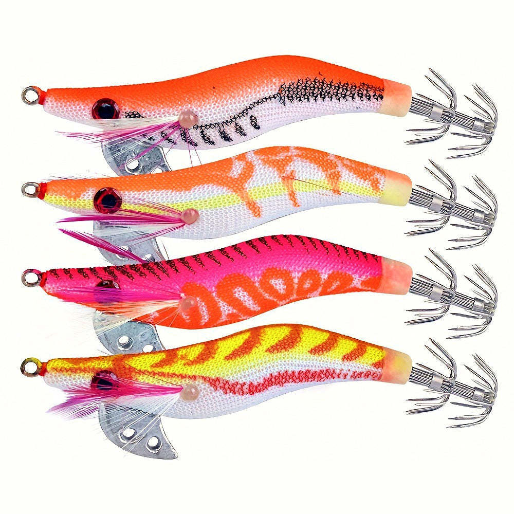 Glow Wood Shrimp Squid Jig, 7 g (0.25 oz), 8 cm