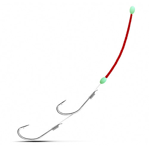 Snelled Needlefish Hook Rigs, Size 8, Single or Double Hook