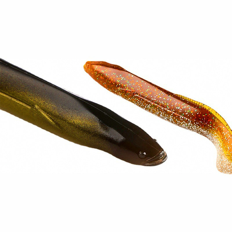 Eel-Style Soft Swimbait w/ Lead Head Hook, 15 & 20 cm