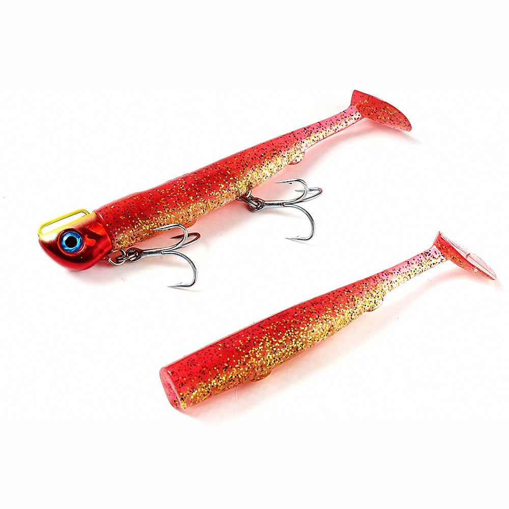 Lead Head Paddle Tail Soft Swimbait, 35 g (1.2 oz), UV Glow
