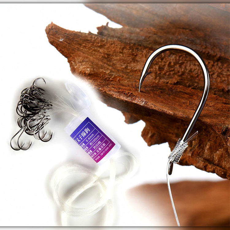 Pre-Tied Bent Mouth Hooks with Leader, Tub Pack