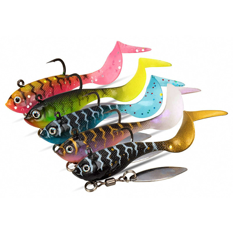 Curly Tail Soft Swimbait with Lead Jig Head, 5.5 cm, 7 g (0.25 oz)