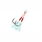 Double Hooks for Slow Pitch Jigs, Sizes 12–18, Barbed