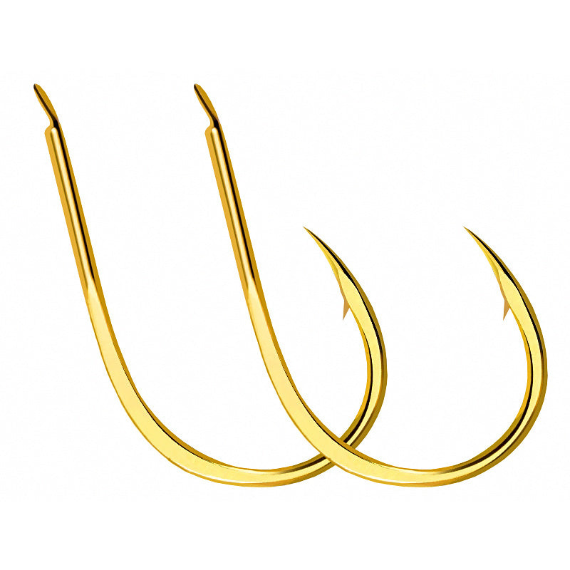 Barbed Saltwater Bream Hooks, 50-Pack, Sizes #0.1–#5