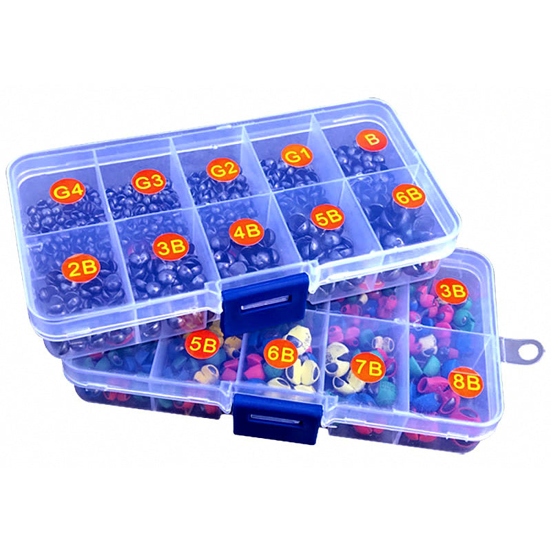 Split Shot Sinker Box Set, Pinch-On Weights