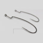 Wide Gap Offset Worm Hooks for Texas Rig, #10–4/0