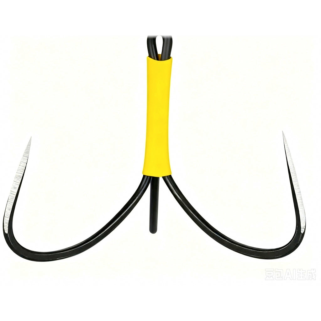 Barbless Carbon Steel Treble Hooks, Size 5–9, 3–20 Pack