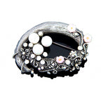 Camellia Flower Pearl Brooch, Vintage Alloy Lapel Pin