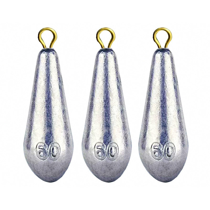 Teardrop Lead Sinker with Ring, 0.35–105.8 oz (10–3000 g)