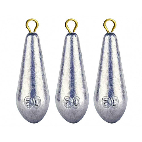 Teardrop Lead Sinker with Ring, 0.35–105.8 oz (10–3000 g)