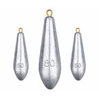 Willow Leaf Lead Sinkers with Ring, 0.35–3.53 oz (10–100 g)