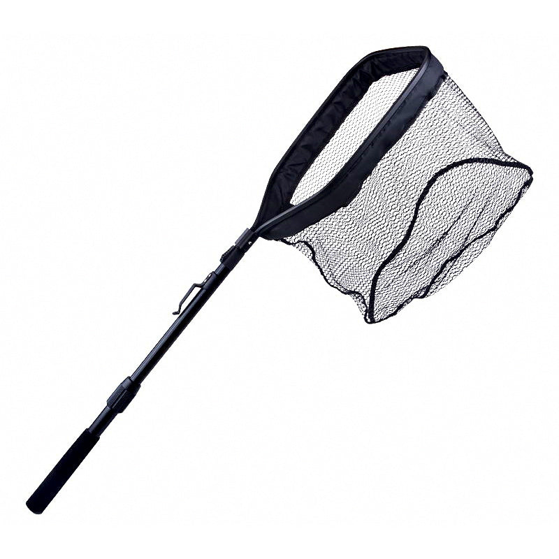 Folding Aluminum Landing Net, Coarse Mesh, Black