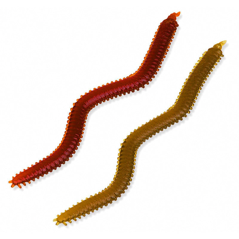 Floating Sandworm Soft Bait, Brown-Red, 20 Pack