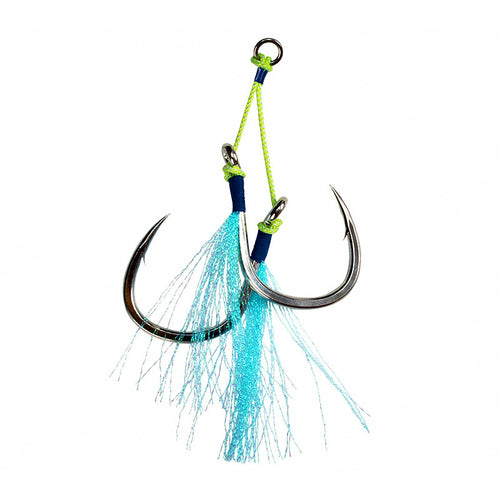 Luminous Steel Wire Jig Hooks, Barbed, 1/0–8/0