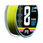 8-Strand PE Braided Fishing Line, Lemon Yellow
