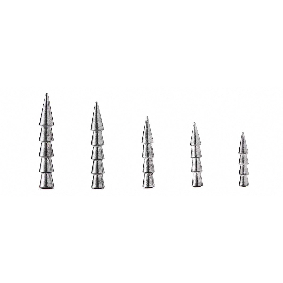 Tungsten Soft Bait Insert Weights, 10-Pack, 1/64–1/8 oz