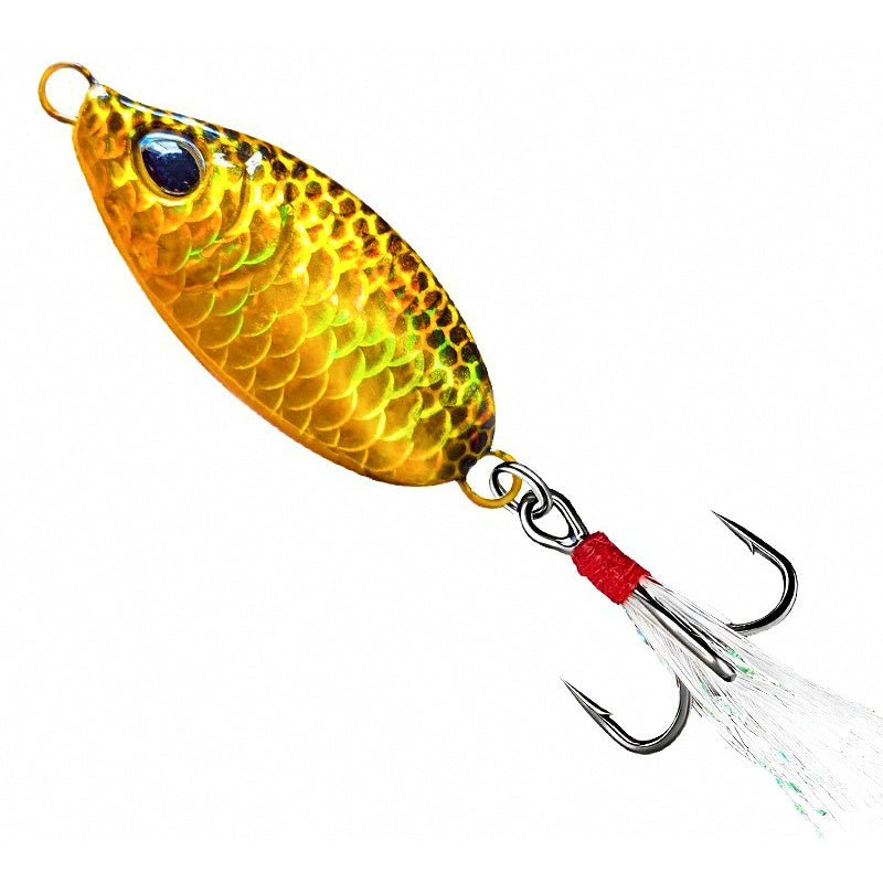 Fish Scale Metal Jig, 5–20 g (0.2–0.7 oz), Feather Treble