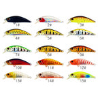 Sinking Minnow Lure with Treble Hooks, 3.5–7.5 g (0.12–0.26 oz)