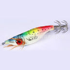 Glow Squid Jig Wooden Shrimp Lure, Assorted Colors