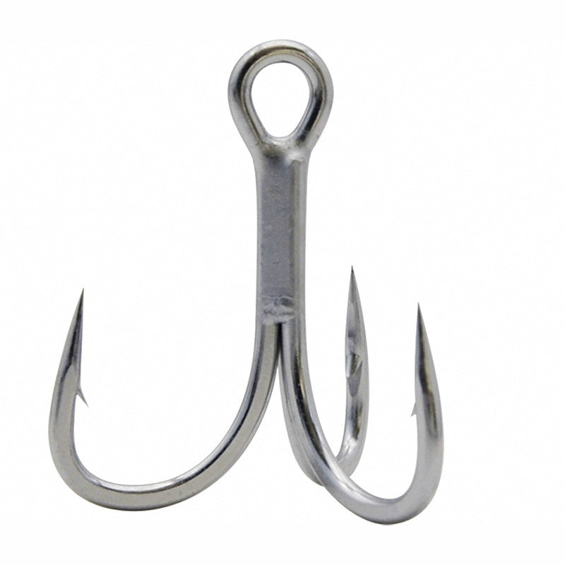 4X Strong Treble Hooks, Rust-Resistant Coating, Sizes 8–5/0