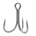 4X Strong Treble Hooks, Rust-Resistant Coating, Sizes 8–5/0