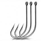 Maruseigo Style Long Shank Offset Barbed Hooks, Bulk Pack